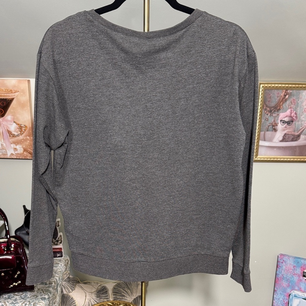 EUC H&M Divided Dark Gray Long Sleeve Horoscope Tee Size S - Picture 2 of 6